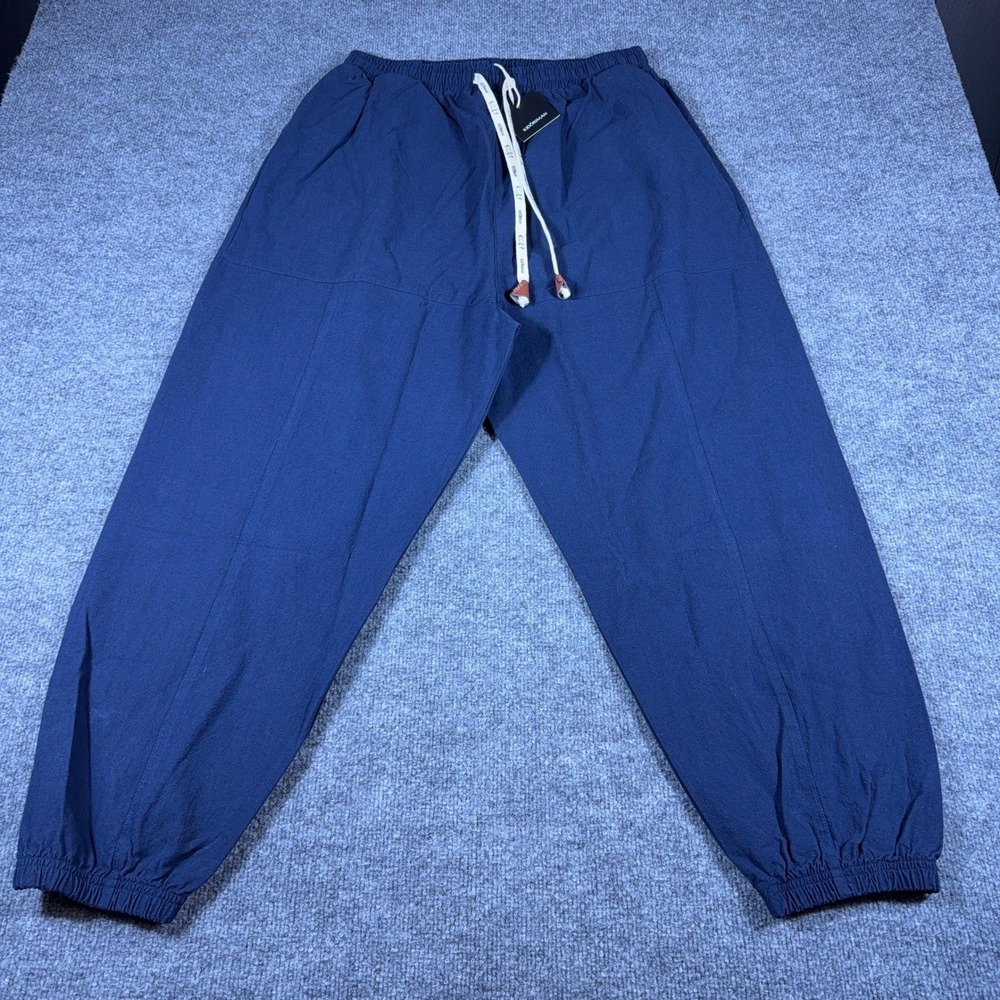 Kidoriman Mens Navy Blue Japanese Streetwear Jogger Pants XL NWT